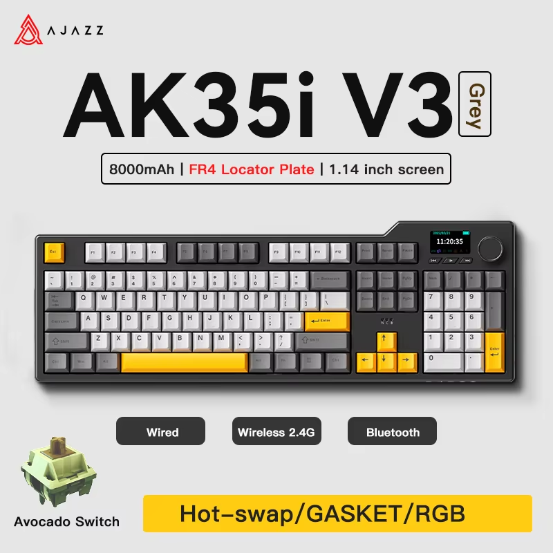 Gaming Keyboard Corsair - Ajazz AK35I V3 MAX Трехрежимная проводная/беспроводная