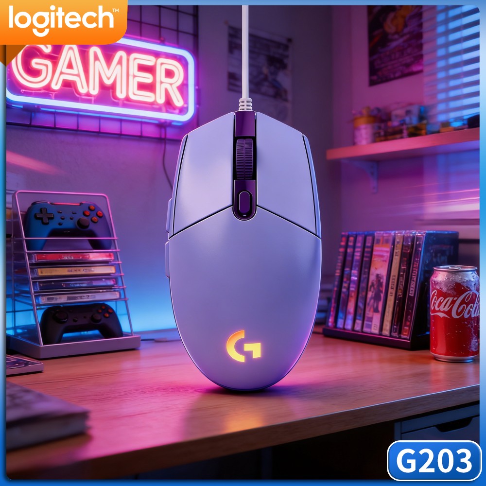 Logitech Mouse G203 - Проводная игровая мышь Logitech G203 с