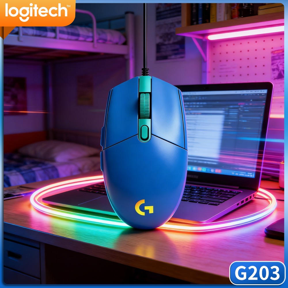 Logitech Mouse G203 - Проводная игровая мышь Logitech G203 с