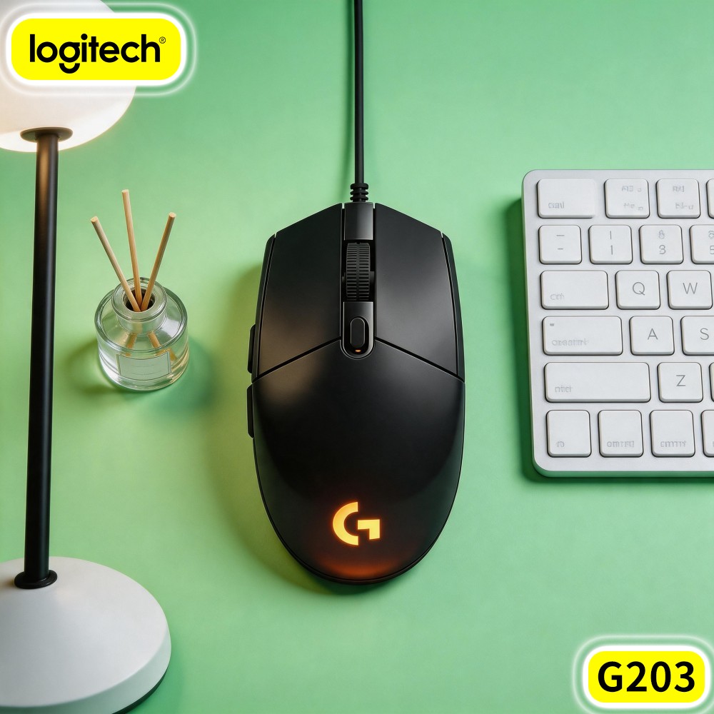 Logitech Mouse G203 - Проводная игровая мышь Logitech G203, практичное