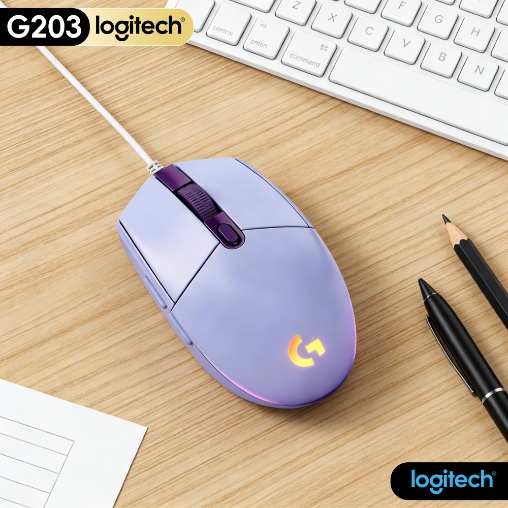 Logitech Mouse G203 - Проводная игровая мышь Logitech G203 с