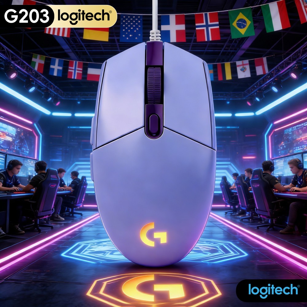 Logitech Mouse G203 - Проводная игровая мышь Logitech G203 с