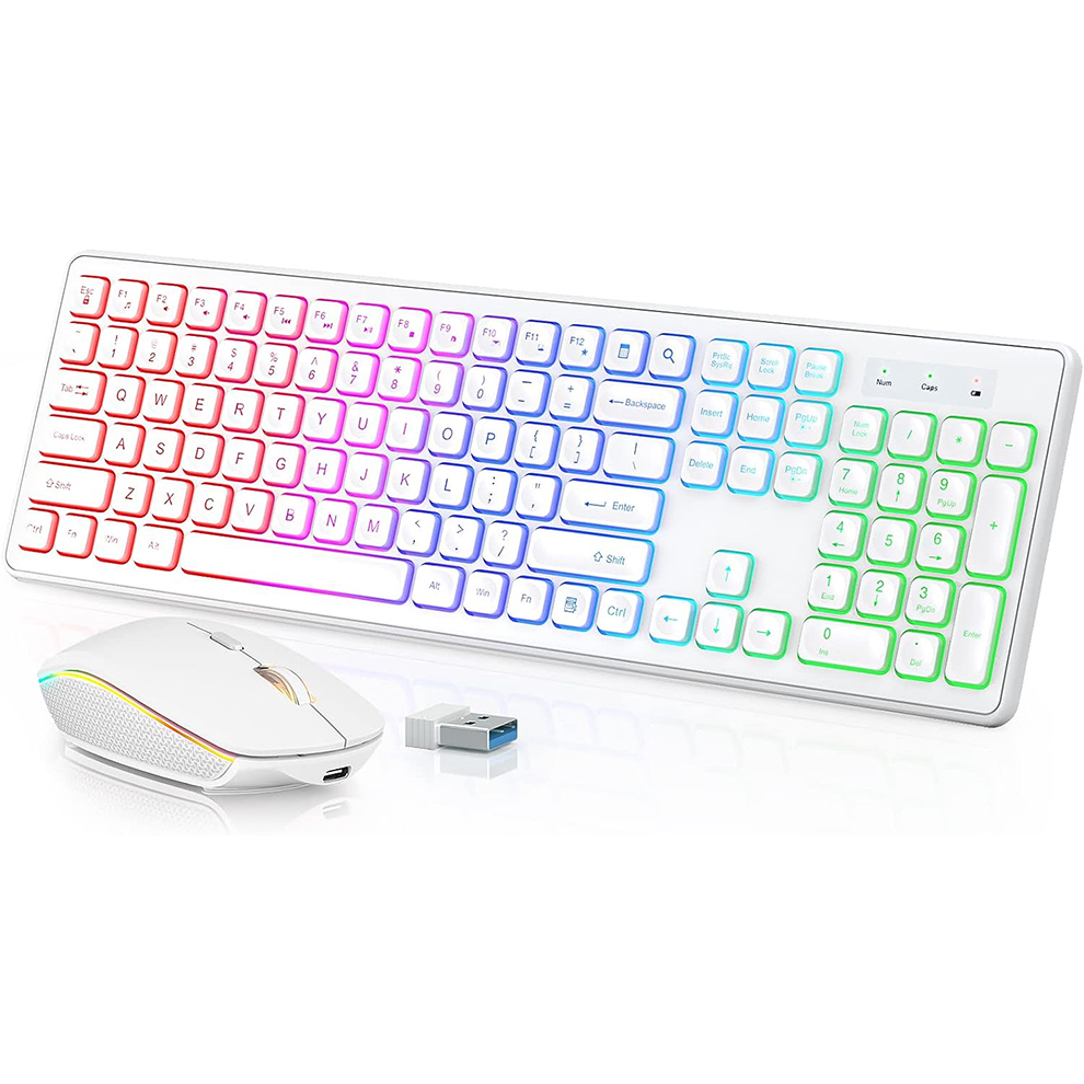 Gaming Keyboard Mouse And Headset Combo - Беспроводная клавиатура и мышь с подсветкой,