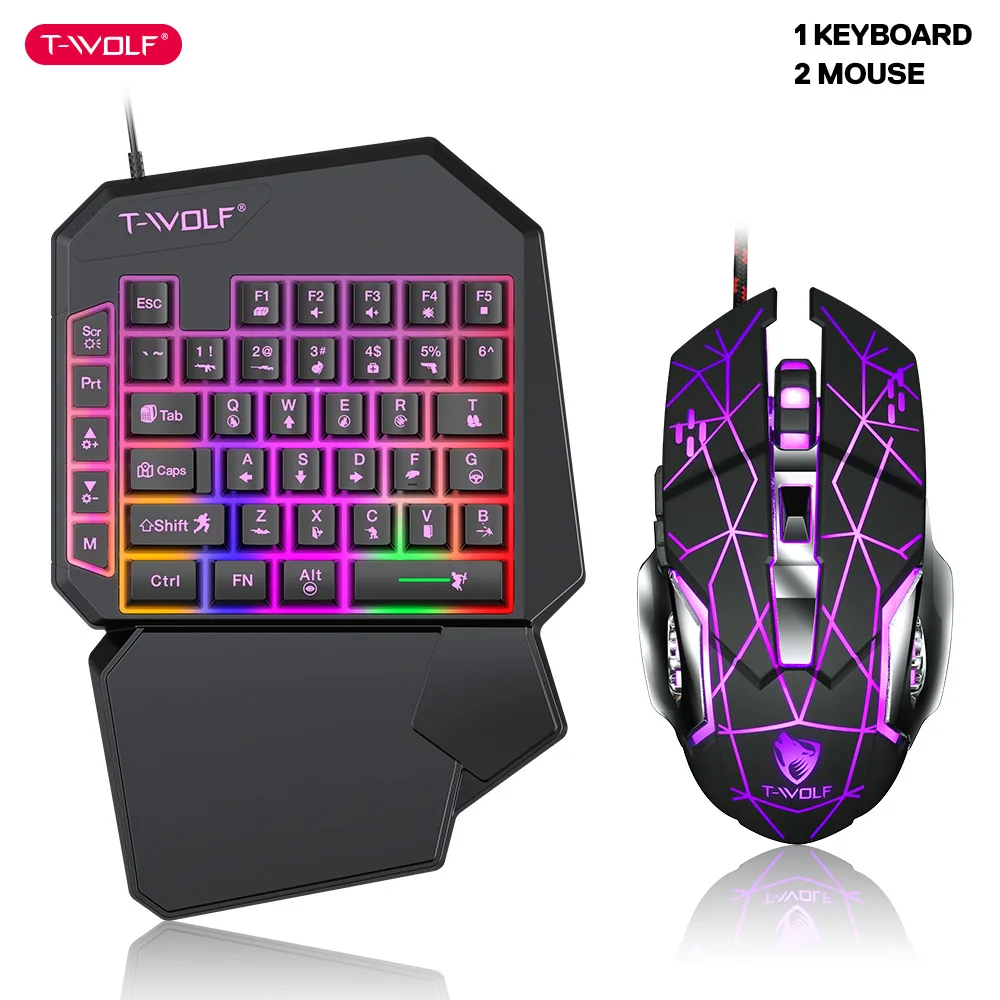 T-WOLF TF900 клавиатура для од – обзор и цена Gaming Keyboard Mouse And Headset Combo