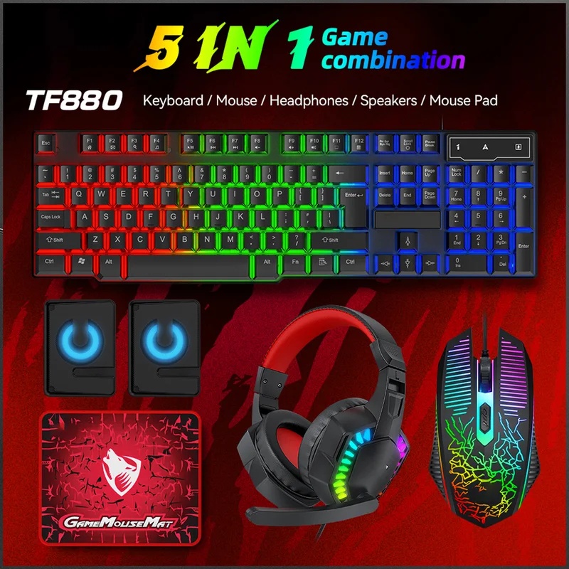 Игровой набор 5-в-1: клавиатур – обзор и цена Gaming Keyboard Mouse And Headset Combo