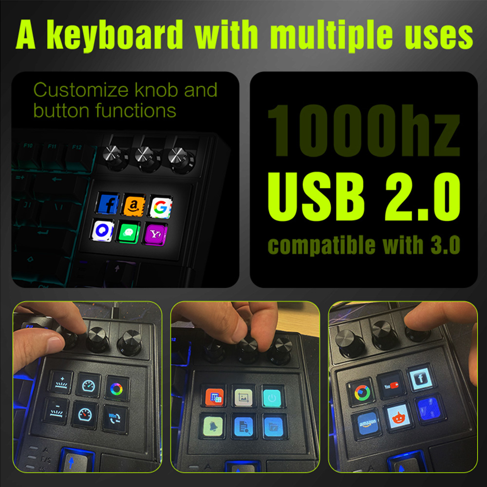 MRSVI K1 PRO Visual LCD AI Кла – обзор и цена Gaming Keyboard Corsair